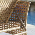 Garden furniture rattan sun lounger outdoor beach chair